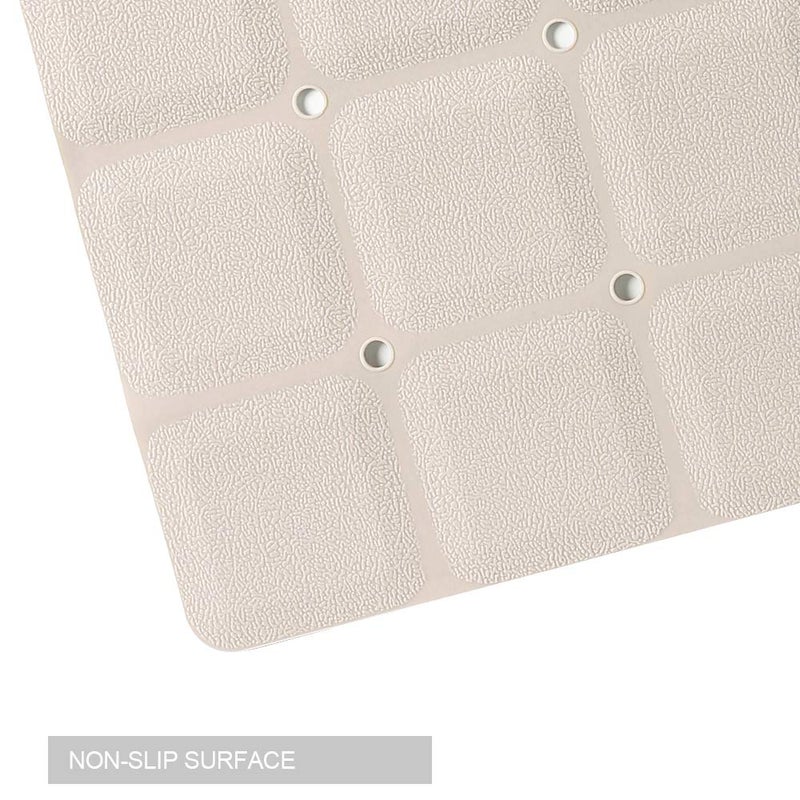 Webos Foldable Non Slip Silicon Bath Mat Bathtub mat no Suction Cups for Textured Tub and Reglazed Tub(Foldable-Beige, 28-inch x 14-inch) - Image 5